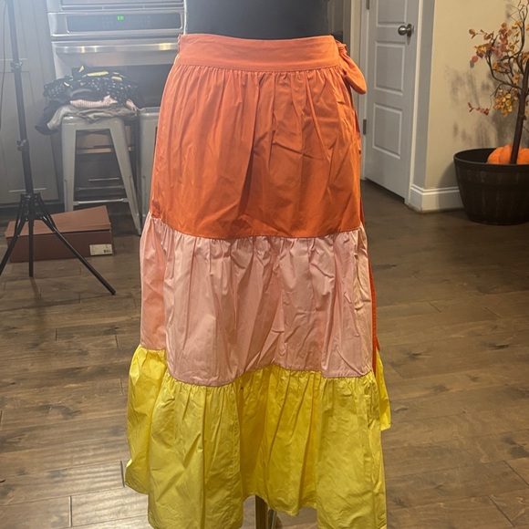 English Factory Vibrant Maxi Skirt - Orange, Pink, Yellow - Picture 3 of 6